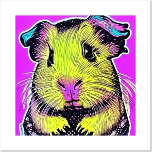 Guinea Pig Retro Style Posters and Art